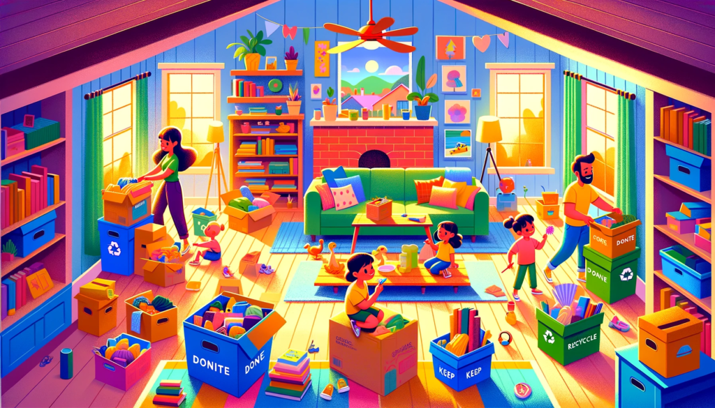 Decluterring your home with kids
